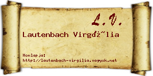 Lautenbach Virgília névjegykártya